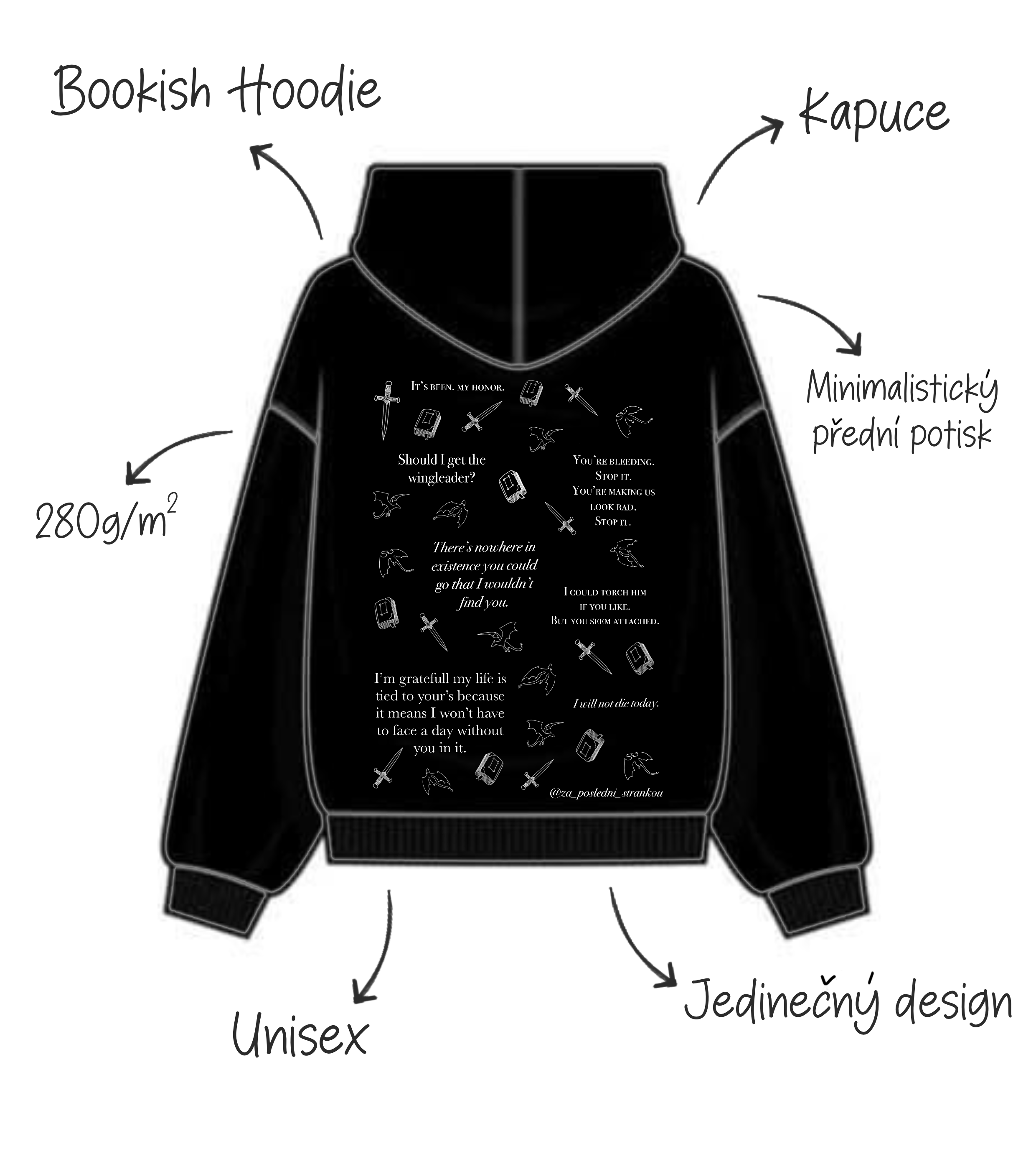Hoodie s kapucí Fly or die