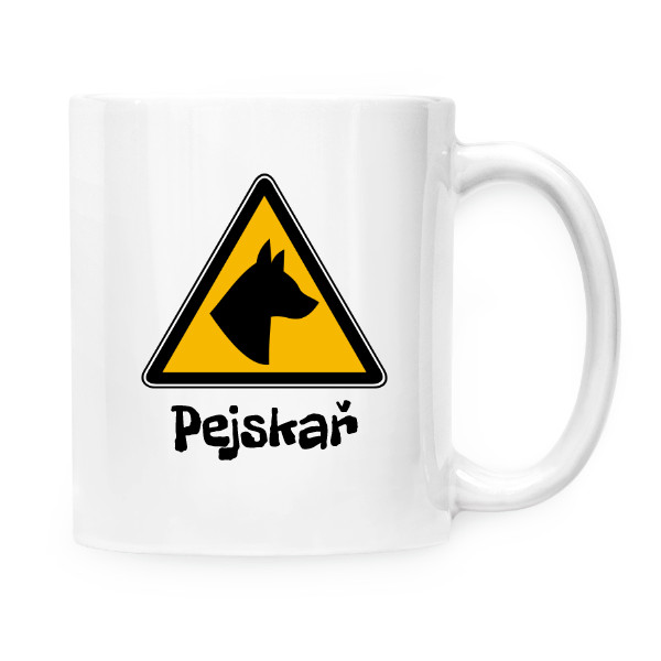 Hrnek malý bílý s potiskem Pejskař hrneček
